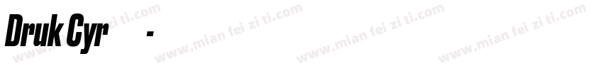Druk Cyr 字体家族所有风格字体转换